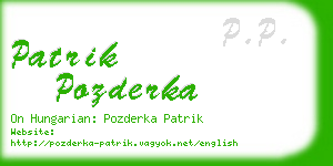 patrik pozderka business card